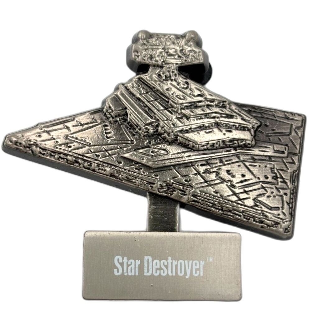 This Disney Star Wars 3D Pewter-style Star Destroyer Vehicle Pin